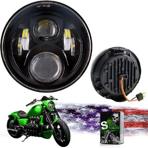 Valkyrie BLACK LED Headlight - No Bracket Required - Plug and Play Daymaker - Compatible with Honda Valkyrie