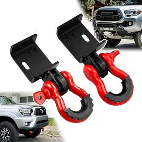 دعامة خطاف سحب شيطان أمامي، دعامة تثبيت خطافات سحب أمامية مع أغلال 3/4 بوصة تناسب Toyota Tacoma 2009-2023