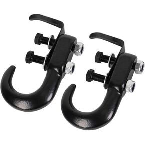 XSTRAP STANDARD 2PK Universal Recovery Tow Hooks 10000LBS Black Forged Tow Hooks Compatible with Jeep Ford Dodge Chevy Chevrolet GMC Toyota Pickup Truck