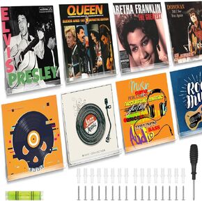8 حزمة رفوف مسجل فينيل 12 بوصة واضح الفينيل حامل أقراص تخزين جدار جبل عرض الاكريليك رف معلق لديكور الحائط in Kuwait
