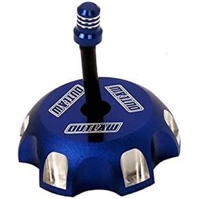 Outlaw Racing 12079 Billet Anodized Gas Fuel Tank Cap With Vent Hose Blue Cr85/125R