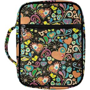Fire Soccer Bible Cover Case for Men Teens Boys,Carrying Book Case Church Bag Bible Protector Handbag with Handle and Zippered Pocket