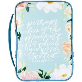 Creative Brands Faithworks-Canvas Bible Cover with Carry Handle and Zipper Closure, 7 x 10-Inch, Esther 4:14