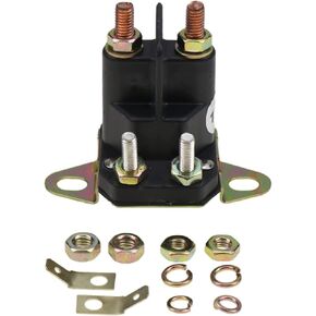 12V 4 Terminals Starter Solenoid Starter Relay MIU12537 for John Deere X300 X304 X305 X310 X320 X324 X360 X350 X370 X380 X384 X390 X394 S240 FS600V FS651V Lawn Mowers
