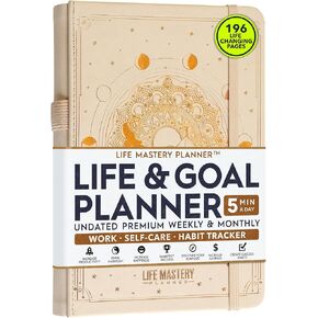 Life and Goal Planner - Undated Daily, Weekly & Monthly Planner for Passion, Organizer, Increase Productivity, Purpose, Success & Happiness, Journal, Agenda, To Do List, Business Planner, Notes,