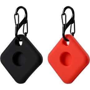 Silicone Case for Tile Pro 2020 & 2018 with Keychains, 2 Pack Anti-Scratch Protective Cover with Carabiner (Navy/Fluorescent Green)