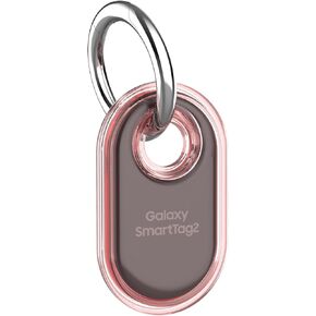SmartTag2 Holder with Spring Key Chain, 360° All-Round Protection & Waterproof Case for Smarttag2, Transparent Color TPU Cover Compatible with Samsung Galaxy SmartTag2 for Keys, Bags, Luggage, Pets