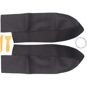 زوج NewYall من أغطية الأبواب السوداء ومسند الذراع وأغطية جلدية من البولي يوريثان الصناعي لهوندا CR-V 2007-2012 للسائق الأمامي الأيسر وجانب الركاب الأيمن مع أدوات in Kuwait