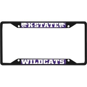 FANMATS 31257 Kansas State Wildcats Metal License Plate Frame Black Finish