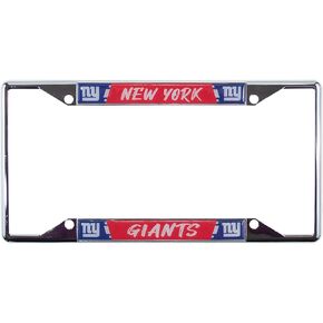 Buffalo Bills NFL Premium Chrome Zinc Alloy Team License Plate Frame - 4 Screw Tag Holder with Mordern Style Lettering - Chrome Background and Team Colors Complement Any Color Truck, SUV, Car