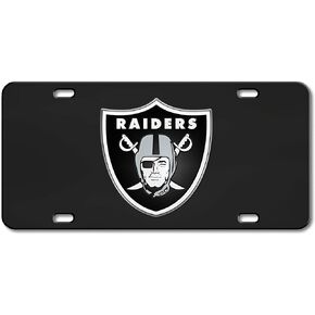 FANMATS 33612 Las Vegas Raiders 3D Black License Plate