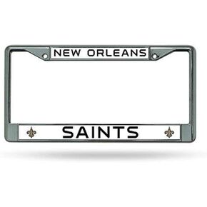 Rico Industries NFL New Orleans Saints Chrome Plate Frame,12-Inch by 6-Inch,Silver in Saudi Arabia