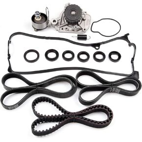 Timing Belt Kit w/Water Pump Fit for Honda for Civic 2.0L 2002-2005 for Honda for Civic 1.3L 2003-2005 Replace Timing Belt OEM - 14400-PMM-A02
