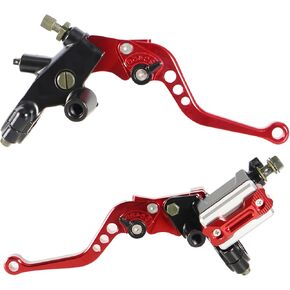 Universal 7/8" Handlebar Motorcycle Brake Clutch Lever with Master Cylinder Reservoir Compatible with Harley Honda Kawasaki Suzuki Yamaha（Black） in Kuwait