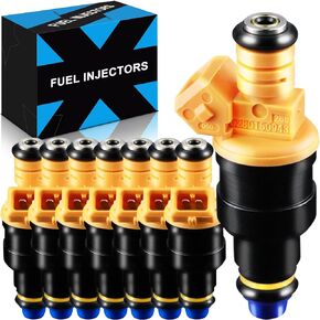 0280150943 Fuel Injectors Fit For:-Ford For:-Lincoln For:-Mercury Vehicles F150 F250 F350 E350 E250 For:-Mustang Expedition 4.6L 5.0L 5.4L 5.8L, 1989-2003 2004 2005 (UPGRADED-NEW Set of 8)