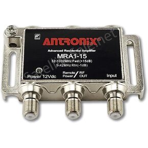 Amplifier, Cable TV RF Broadband 15dB Gain One Output 5-1002Mhz w/ Power Adapter