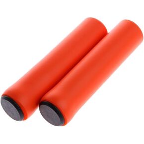 2Pcs Orange Bike Handlebar Grips, Soft Foam Silicone Sponge Handle Bar Grips Handlebar Cover Bike Bicycle New, Mountain Bike Sponge Handle Set Riding Equipment Bike Grips
