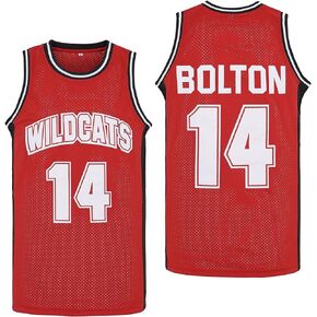 Men's Troy Bolton #14 Chad Danforth #8 High School Wildcats Basketball Jersey Stitched