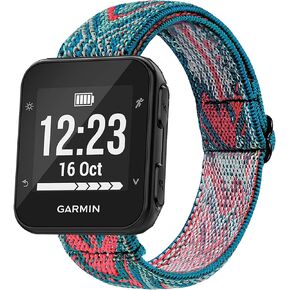 حزام متوافق مع Garmin Forerunner 35، سوار معصم مطرز قابل للتمدد وحزام قابل للتعديل لـ Forerunner 35/30