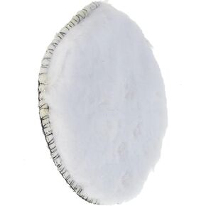 Auniwaig 8PCS Wool Polishing Pad,5-Inch Soft Sheepskin Buffing Pads with Hook and Loop Back Wool Cutting Pad for Furniture, Glass,Auto Orbital Polisher Buffer