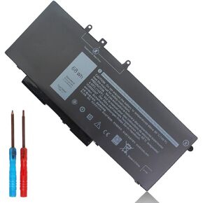 GJKNX 7.6V 68Wh Battery for Dell Latitude 5580 5480 5280 5590 5490 5488 5288 5495 5491 5591 E5480 E5580 E5490 E5590 Precision 3520 3530 Series 451-BBZG GD1JP 0GD1JP DY9NT 0DY9NT 5YHR4 P60F P72G 4-Cell