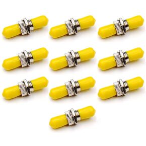 20 Pack St Fiber Barrel Connector, ST to ST Bulkhead Fiber Coupler Singlemode Multimode Simplex St Female Fiber Optical Cable Connectors Adapter