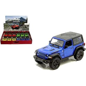 KiNSMART SetOf4 2018 Jeep Wrangler with Hard Top 5" 1:34 Scale Red,Blue,Yellow,Green