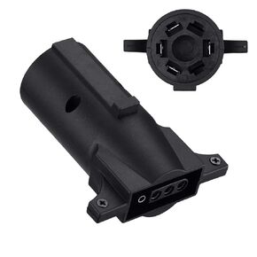 Miady Trailer Wiring Adapter, Heavy Duty Weatherproof 7 RV Blade to 4 Flat Trailer Light Connector Plug