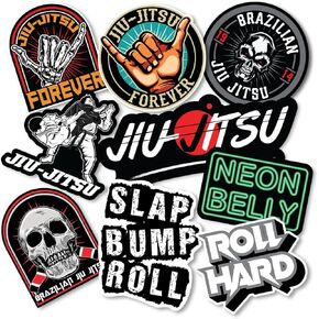 Brazilian Jiu Jitsu BJJ Bumper Sticker Pack Decal Bundle for Cars, Cups, Laptops, Coolers, Tumblers, and Phones (3" (for Cups, Larger Items))