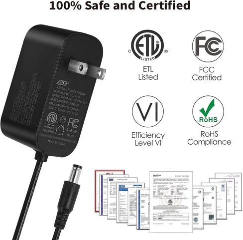 Tonton 12V 1A 10ft AC/DC Long Power Supply Adapter Cord 12W Wall Charger AC 100V-240V to DC 12 Volt with 8 Tips for LED Strip Light, CCTV Camera, BT Speaker, GPS, Webcam, Router, UL/CE/FCC Certified in Saudi Arabia