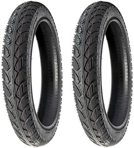 MMG Combo Set 2 Tires with Inner Tubes Street Tread - Size 16x3.0 fits on 12 Inches Rim Compatible with Folding Bikes, Scooters, e-Bikes, Mopeds, Kids Bikes BMX, KMX Trike and other applications in Saudi Arabia