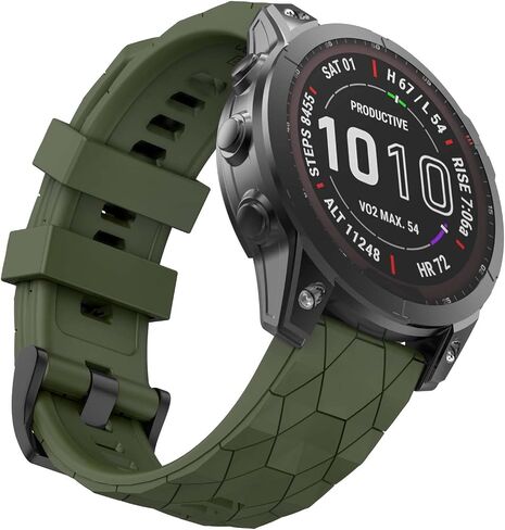 Compatible with Garmin Fenix 7X Band 26mm Width Soft Watch Straps Sport Bands Replacement for Fenix 7X/Fenix 6X/Fenix 6X Pro/Fenix 5X/Fenix 5X Plus/Fenix 3/Fenix 3 HR Smartwatches in Saudi Arabia
