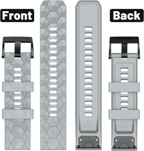 Compatible with Garmin Fenix 7X Band 26mm Width Soft Watch Straps Sport Bands Replacement for Fenix 7X/Fenix 6X/Fenix 6X Pro/Fenix 5X/Fenix 5X Plus/Fenix 3/Fenix 3 HR Smartwatches in Kuwait