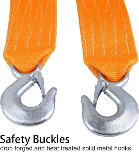 Tow Strap Heavy Duty, Recovery Strap 3" X 20' 18,000 LB Break Strength Rope Winch Strap with 2 Hook in Saudi Arabia