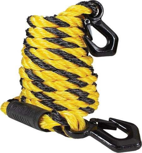STANLEY S1052 Black/Yellow 5/8" x 15' Poly-Blend Braided Tow Rope with Heavy Duty Tri-Hook (7,200 lbs Break Strength) in Saudi Arabia