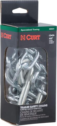 CURT 80031 48-Inch Trailer Safety Chain with 7/16-In S-Hooks, 5,000 lbs Break Strength in Saudi Arabia