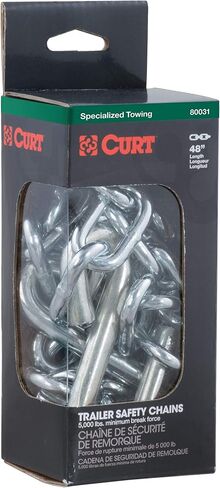 CURT 80031 48-Inch Trailer Safety Chain with 7/16-In S-Hooks, 5,000 lbs Break Strength in Saudi Arabia