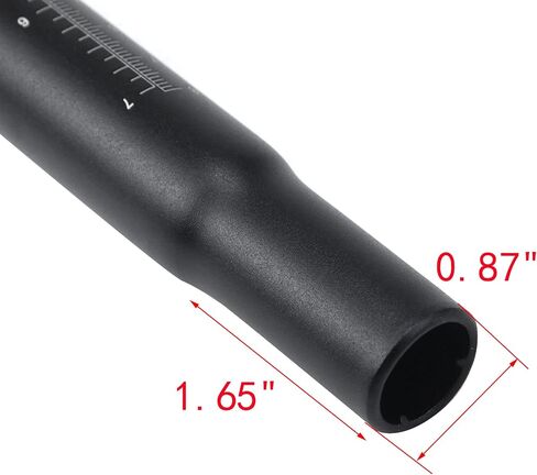 MY MIRONEY 2PCS Bike Seatpost Matte Black Bike Seat Post with Scale Aluminum Alloy Bicycle Seat Post Replacement for Road & Mountain Bike, 25.4 x 250mm in Saudi Arabia