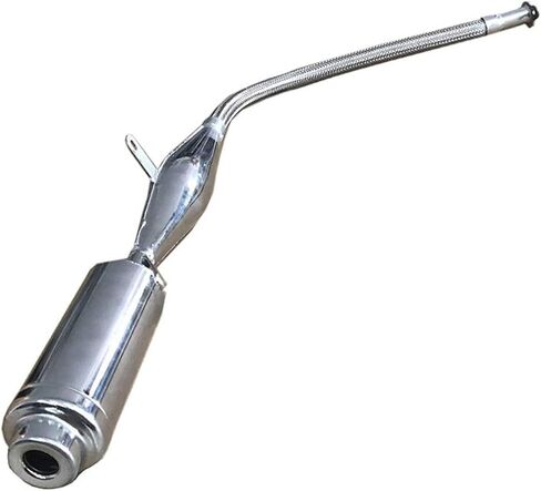 Stainless Steel Pipe Muffler, Flexible Fit Poo Poo Muffler FOR GAS MOTORIZED BICYCLE 2 Stroke 80cc in Saudi Arabia