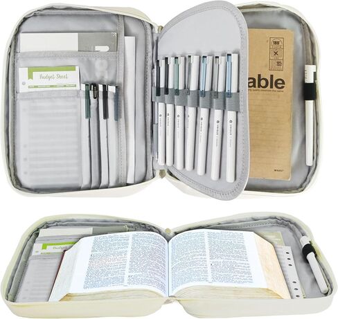 غطاء الكتاب المقدس للنساء والفتيات حقيبة حمل الكتاب المقدس مع مقبض دراسة الكتاب المقدس حقيبة واقية in Kuwait