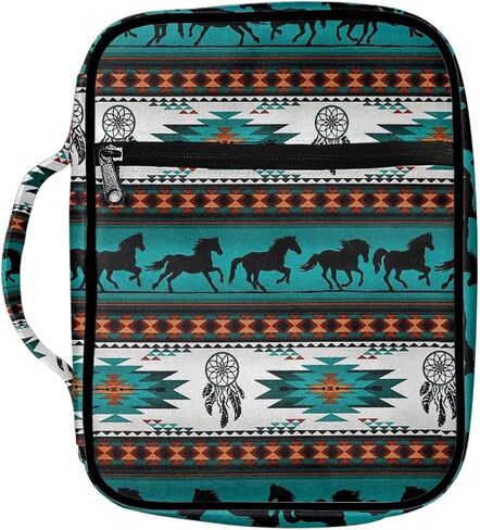 Aztec Southwest Horse Bible Covers – Durable Zipper Bible Case for Women and Girls – Bible Bag Covers for Protects Your Prayer Book in Saudi Arabia