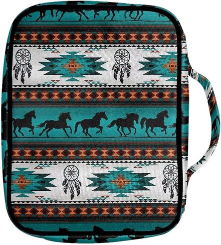 Aztec Southwest Horse Bible Covers – Durable Zipper Bible Case for Women and Girls – Bible Bag Covers for Protects Your Prayer Book in Saudi Arabia