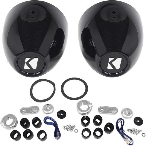 حاويات Kicker Black Mini Wake Tower محملة بمكبرات صوت Kicker 4 DSC in Saudi Arabia