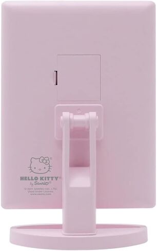 مرآة ثلاثية الألوان من Impressions Makeup Vanity Hello Kitty، قابلة للطي مع أضواء LED مع مستشعر يعمل باللمس وثلاث لوحات قابلة للتعديل، مرآة مكبرة محمولة (وردي) in Kuwait