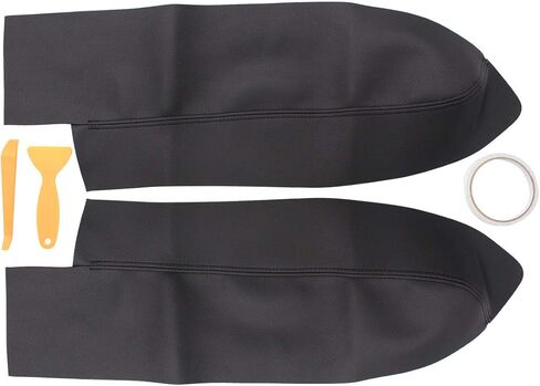 زوج NewYall من أغطية الأبواب السوداء ومسند الذراع وأغطية جلدية من البولي يوريثان الصناعي لهوندا CR-V 2007-2012 للسائق الأمامي الأيسر وجانب الركاب الأيمن مع أدوات in Kuwait