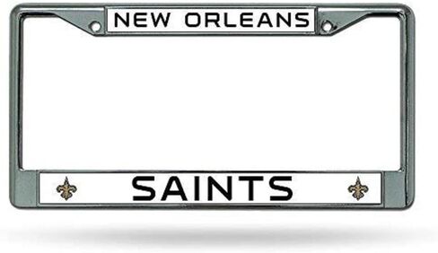 إطار لوحة من الكروم من Rico Industries NFL New Orleans Saints، مقاس 12 بوصة × 6 بوصة، فضي in Saudi Arabia