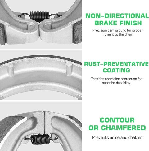 Youxmoto Rear Brake Shoes for Honda Fourtrax TRX 300/ TRX300FW 1988-2000/ ATC 250 ES Big Red SX/TRX 250 1985-1987, CB350F/ CB350K/ SL350/ CB360/ CJ360/ CB400F Drum Brake Shoes Pads in Saudi Arabia