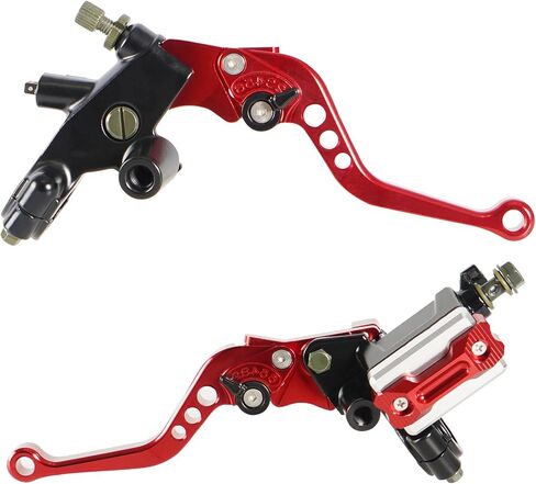 Universal 7/8" Handlebar Motorcycle Brake Clutch Lever with Master Cylinder Reservoir Compatible with Harley Honda Kawasaki Suzuki Yamaha（Black） in Kuwait