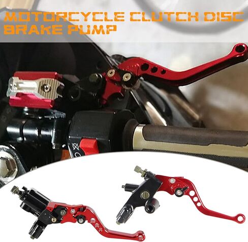 Universal 7/8" Handlebar Motorcycle Brake Clutch Lever with Master Cylinder Reservoir Compatible with Harley Honda Kawasaki Suzuki Yamaha（Black） in Kuwait