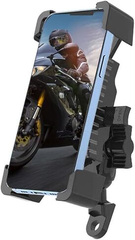 حامل هاتف دراجة نارية لثقب جذع الشوكة 13 مم - 19 مم، الهاتف الذكي 4.7 بوصة - 7.2 بوصة حامل هاتف بمرآة للدراجة النارية (حامل مرآة) in Kuwait